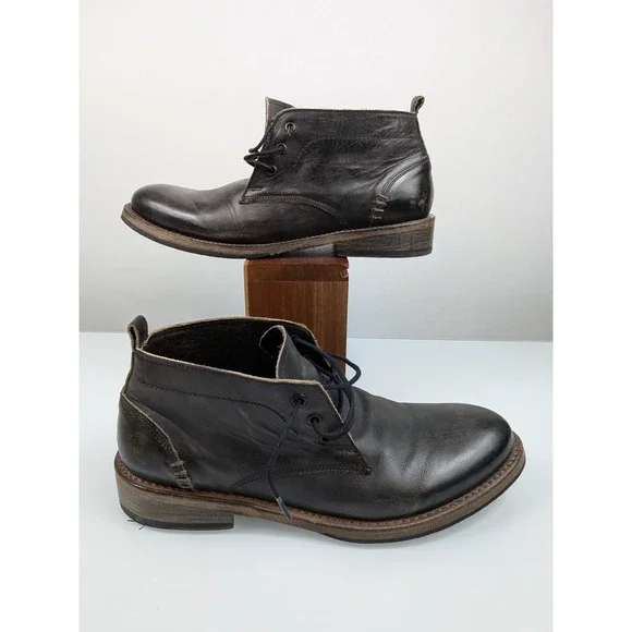 Freebird McCoy Brown Leather Chukka Lace Up Boots Mens Size 11 Distressed Freebird Mens Boots 11 Burgundy Mccoy Leather | Mercari main image 3
